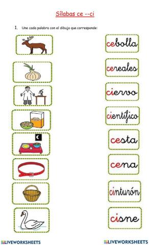 Sílabas ce,ci