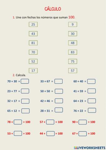 Cálculo y operaciones