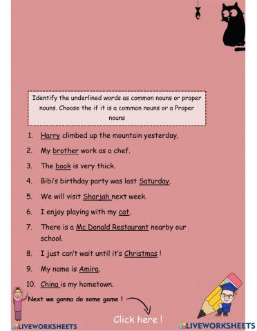 Common and proper noun