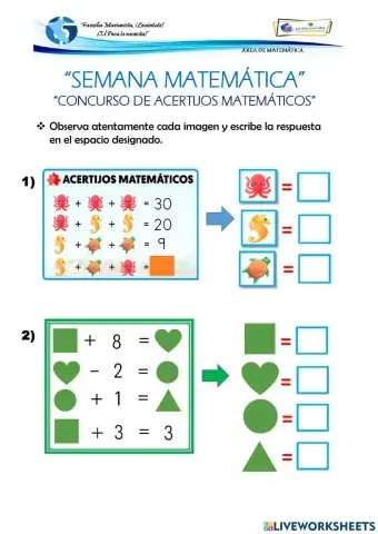 Primer concurso de acertijos matemáticos.