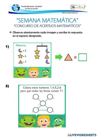 Segundo concurso de acertijos matemáticos