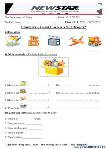 3A10-Lesson 1- The helicopter's in the box