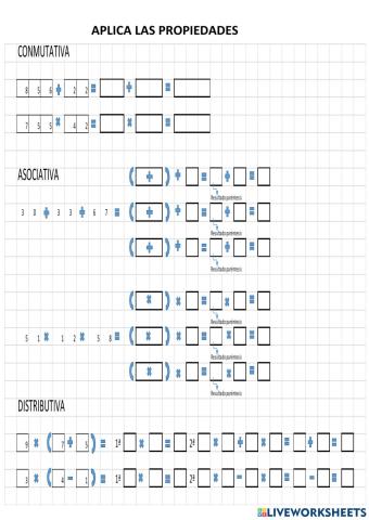 Propiedades suma y multiplicación