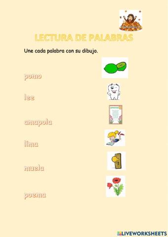 Une con flechas sonidos M,P,L