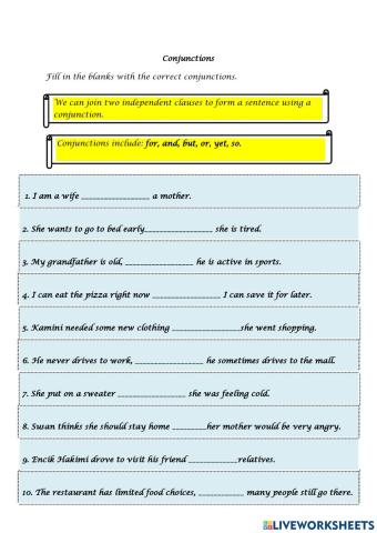 Conjunctions