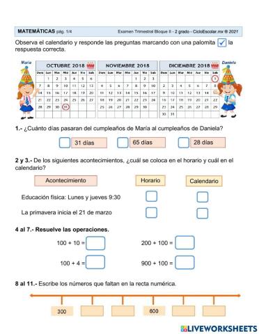 Matematicas para 3ºPrimaria