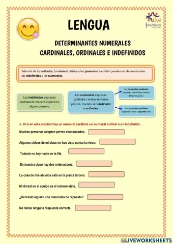 Numerales e indefinidos