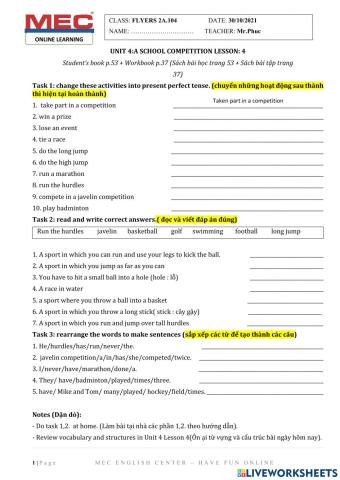 A school competition