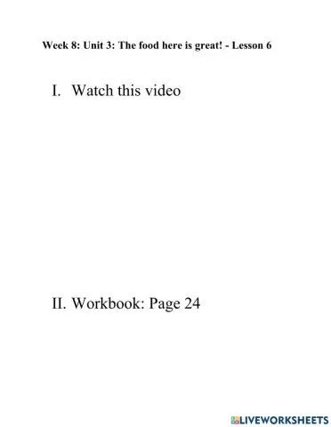 Family and friends 5- Unit 3- Lesson 6