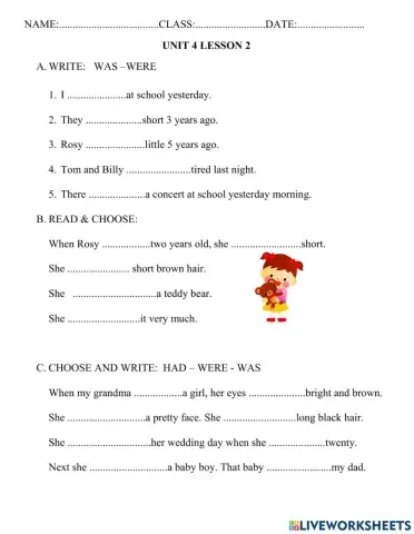 Unit 4 lesson 2 Family & Friends 5