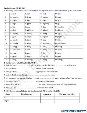 31.10 Grade 4 So sánh nhất