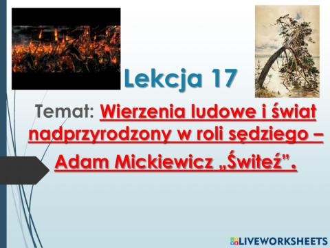 Adam Mickiewicz Świteź