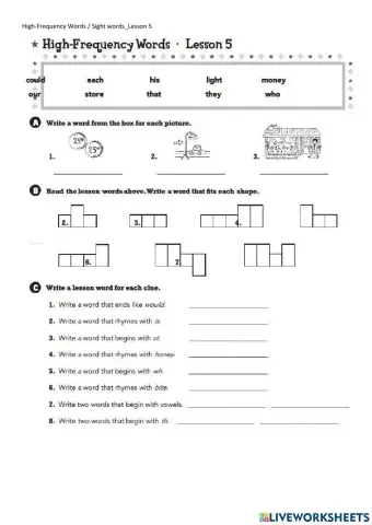 Sight Words-lesson 5-Scholastic