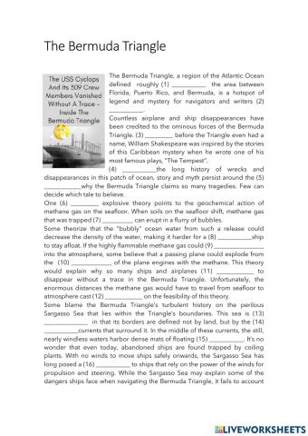 The Bermuda Triangle. Cloze C1