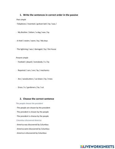 Passive voice practice