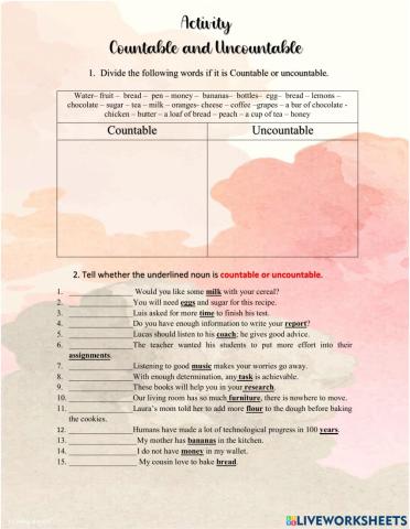 Countable and Uncountable