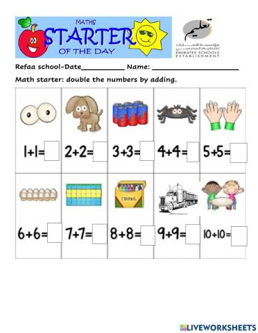 Starter-double numbers