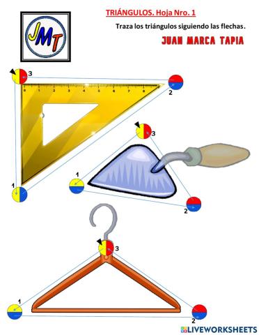 Triángulos. Hoja Nro. 1