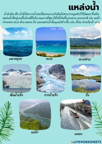 ใบความรู้ แหล่งน้ำ