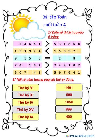 Ôn Toán Tuần 4