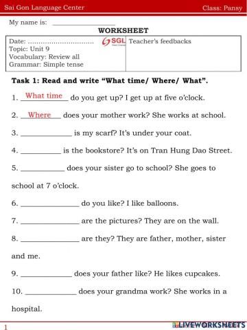 Where does she work?