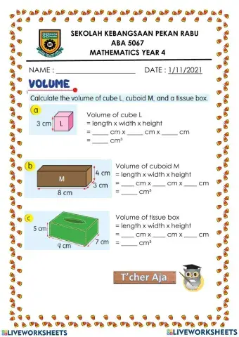Volume of cube