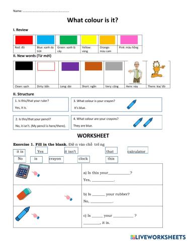 Unit 9-Lesson 1-What colour is it?