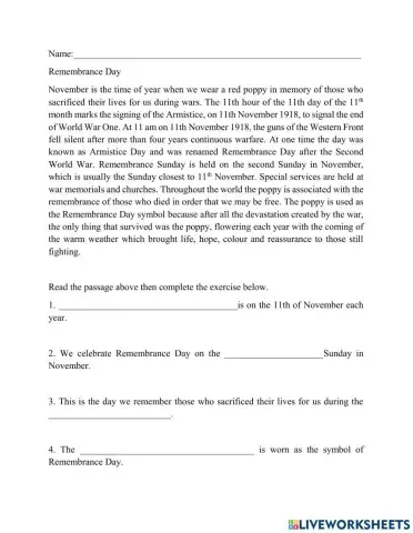 Remembrance Day