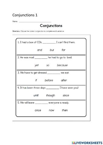 Conjunctions 1