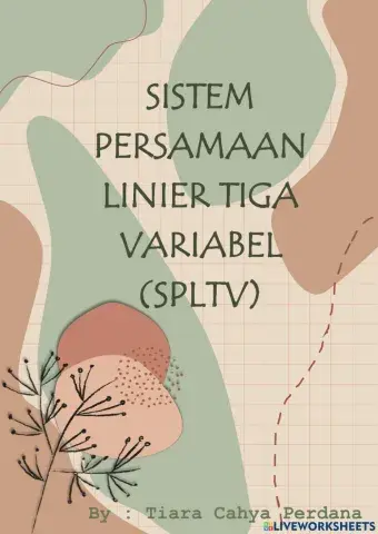 Persamaan linier tiga variabel