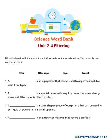 Unit 2.4 Filtering - Wordbank