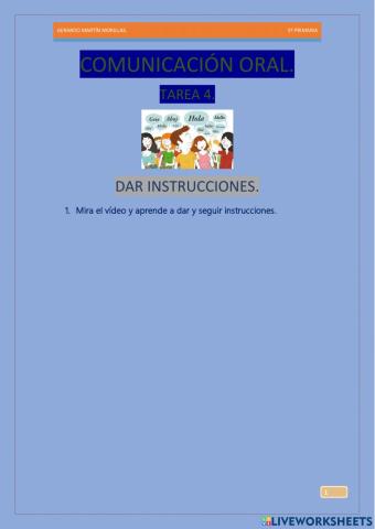Comunicación oral. Tarea 4.