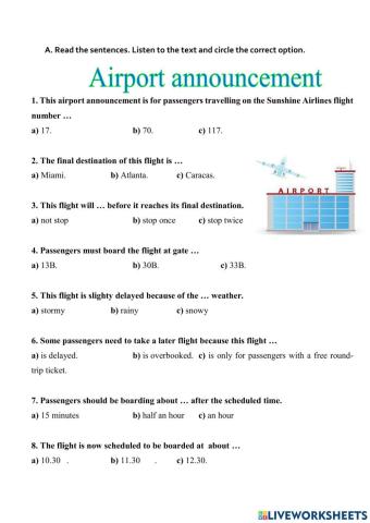 Airport announcement