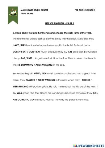 PRE ADO2 EX ADO 1 FINAL EXAM USE 3