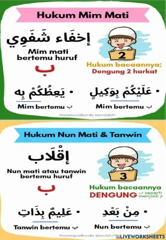 Bacaan Ikhfa' Syafawi dan Iqlab