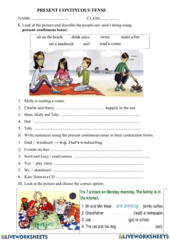 Present continuous tense