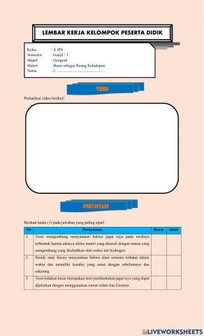 Teori Pembentukan Jagat Raya