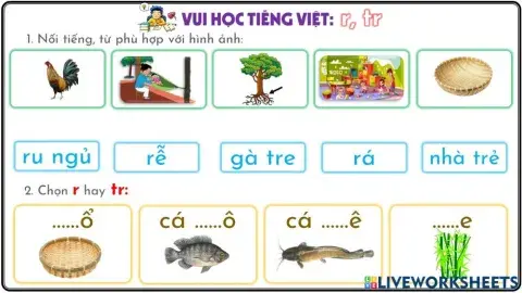 Phiếu ôn tập r, tr