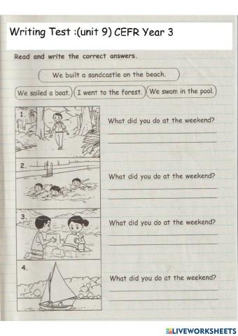 CEFR year 3 Module 9