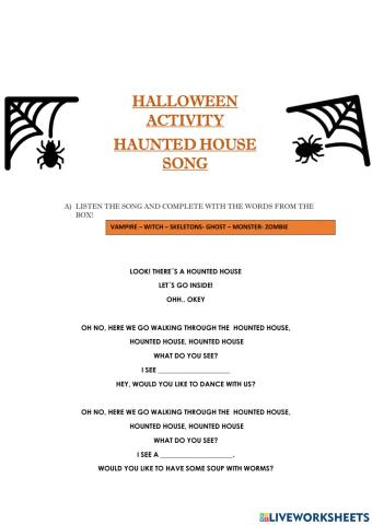 The hounted house song halloween