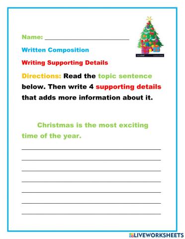 Writing Supporting Details