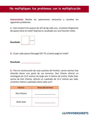 No multipliques tus problemas con las multiplicaciones