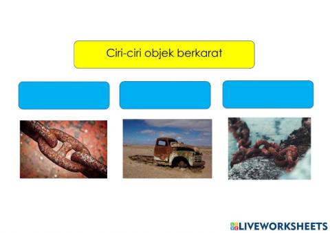 Ciri-ciri objek berkarat