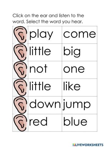 Sight Words Recognition