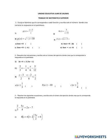 Preguntas para escoger la respuesta