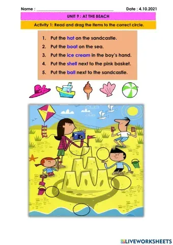 At The Beach (Preposition)