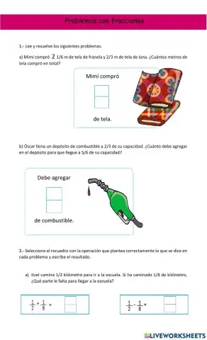 Problemas con fracciones