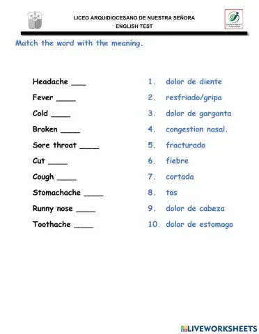 Health problems quiz