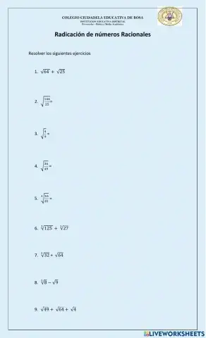 Radicación de números Racionales