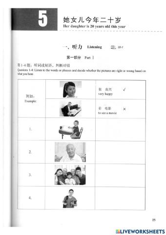 Hsk 1 character workbook lesson 5